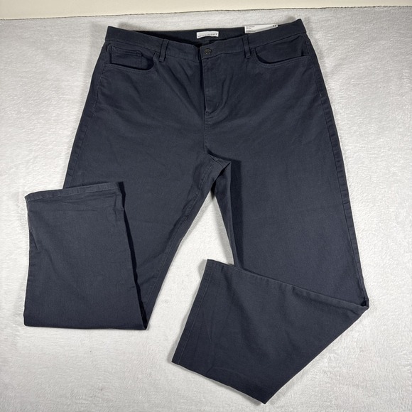 Ann Taylor Pants - Loft Made & Loved Girlfriend Mid Rise Size 34 18 Dark Grey Pants NWT